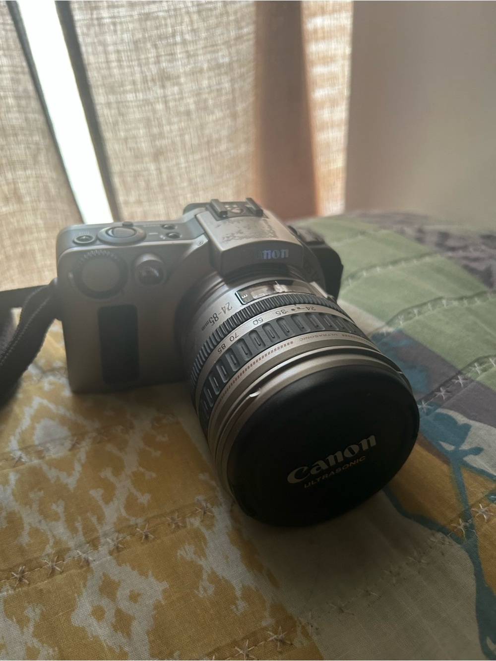 Vintage Canon Silver EOS IX Camera with Zoom Lens